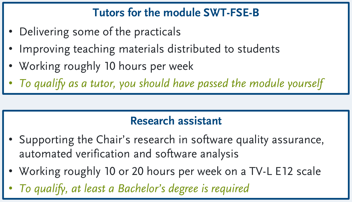 Open positions