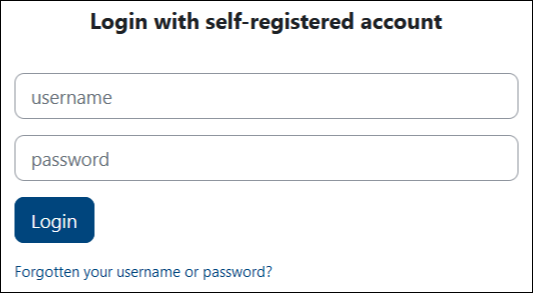 Login with self-registered account