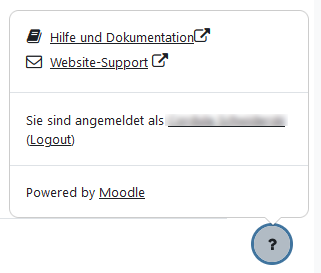 Link zur kontextbezogenen Hilfe unter moodle.org